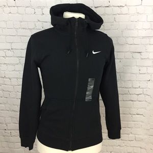 Nike Swoosh Black zip up hoodie